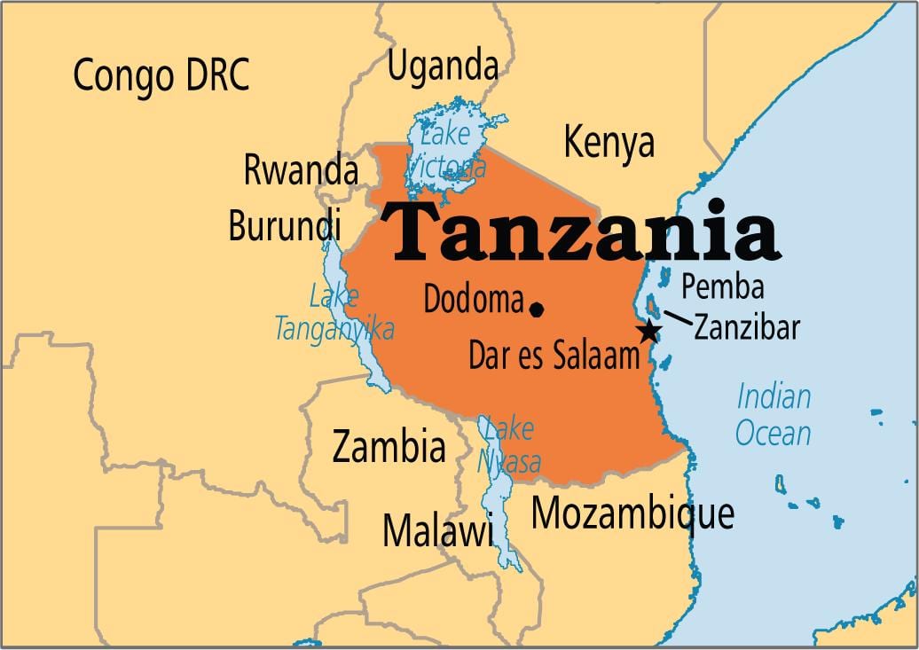 Mapa dar es salaam tanzánia