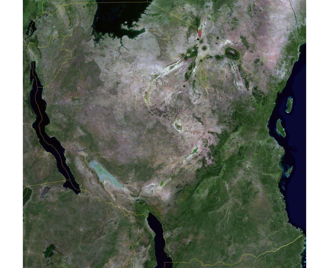 Mapa satelit tanzánia