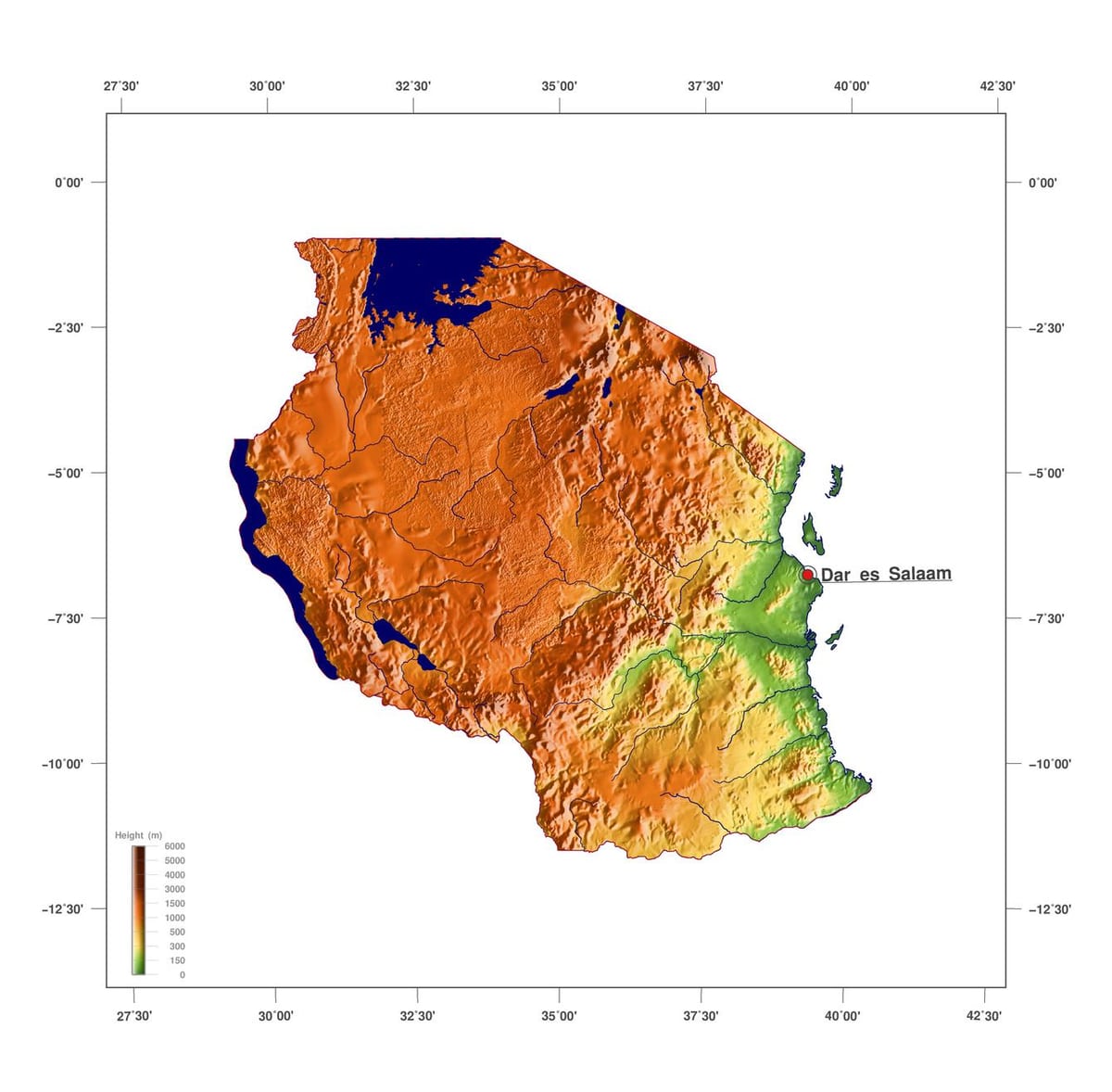 Mapa tanzánia fasáda