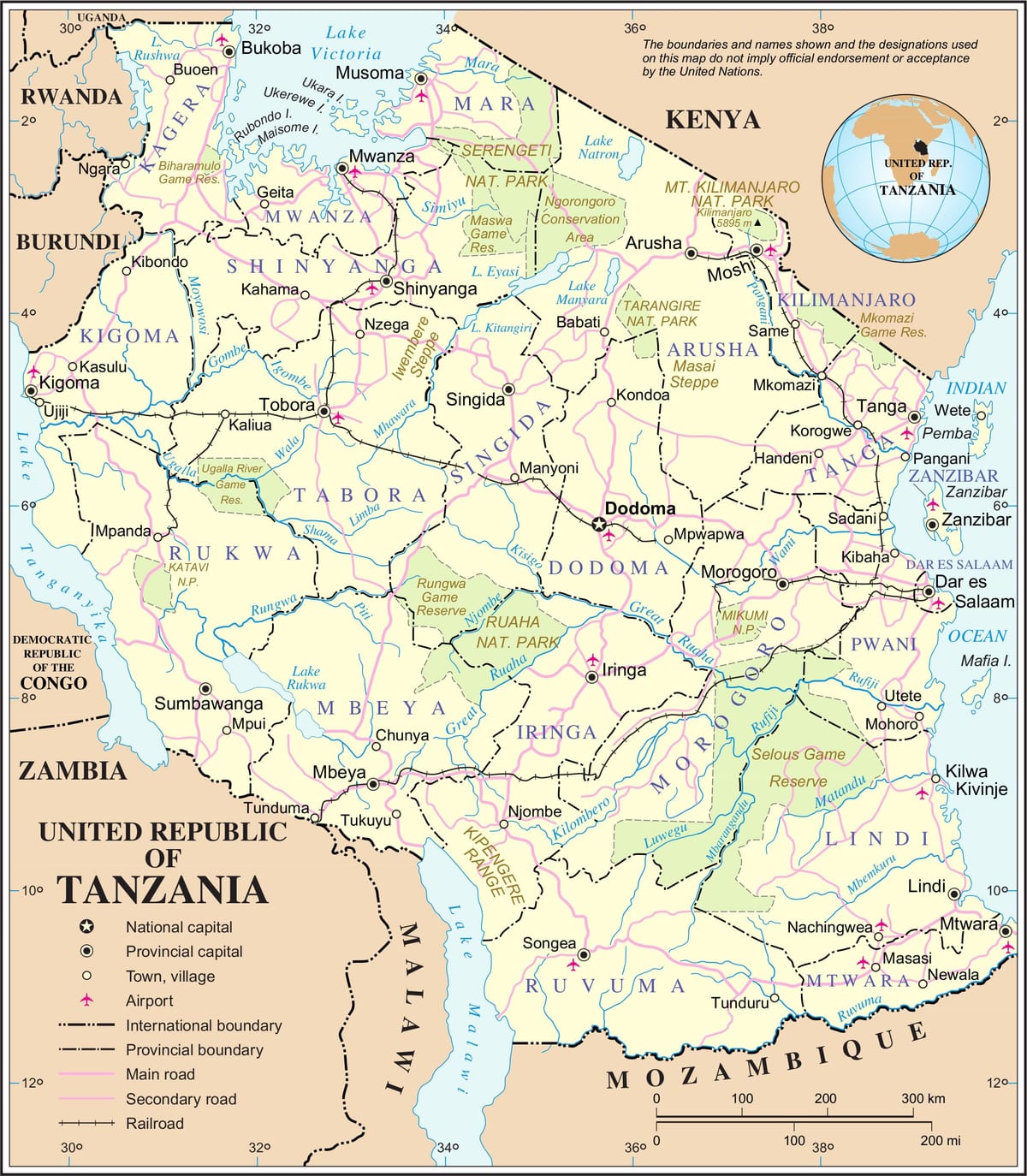 Mapa tanzánia rieka