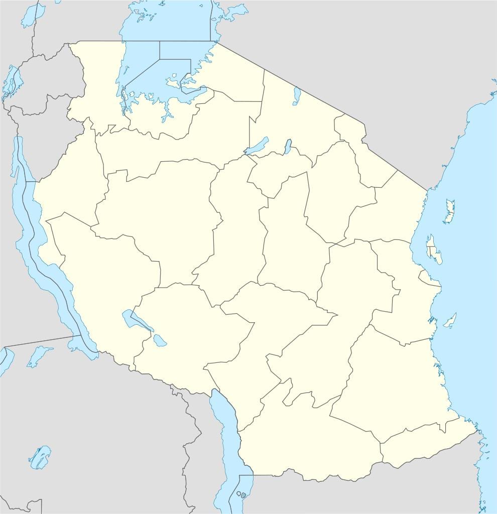 Mapa tanzánia vektor
