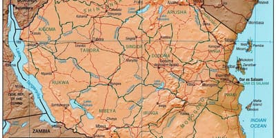 Mapa tanzánia ukazuje historické pamiatky