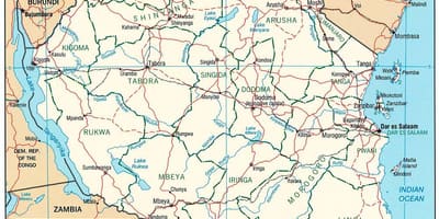 Nová mapa tanzánia