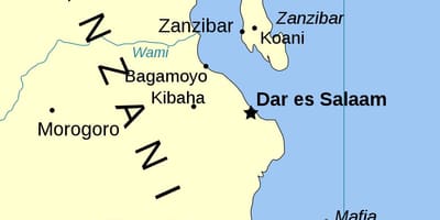 Tanzánia ostrovy mapa