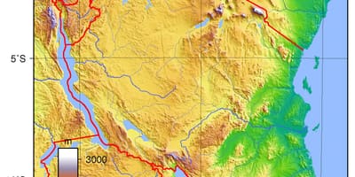 Tanzánia topografických máp