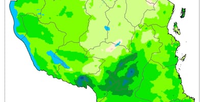 Mapa tanzánia klímy
