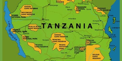 Mapa tanzánia