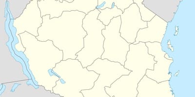 Mapa tanzánia vektor