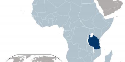 Tanzánia polohy na mape